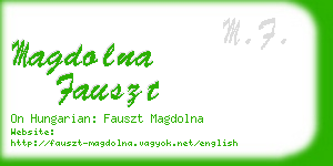 magdolna fauszt business card